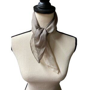 Womens Beige Square Scarf Hombre 21 x 21 inches